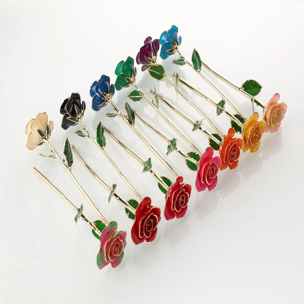 
24K Gold Dipped Real Rose/Real Rose Dipped In Gold/Gold Plated Natural Rose for thanksgiving and graduation gift 