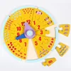 Learn How to Tell Time Teaching Clock Wooden Learning Clock Toy Teaching Educational Toy for Preschool Kids
