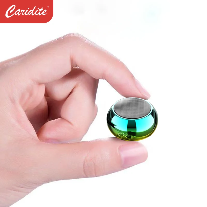 

Caridite Amazon 2021 Popular Tws Super Mini Multi-Function Outdoor Sports Portable Round Small Steel Cannon Wireless Bt Speaker