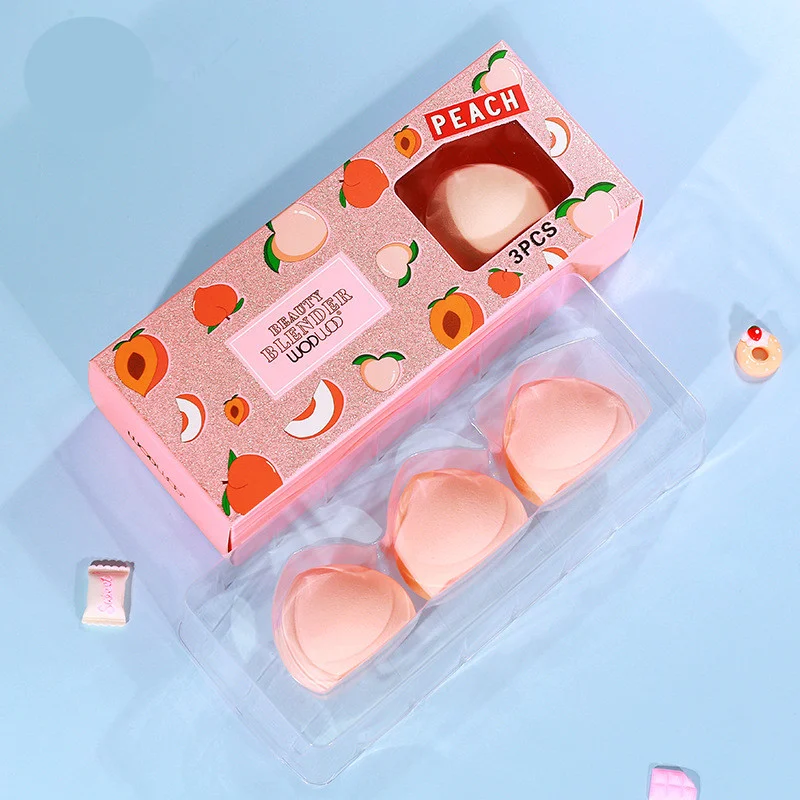 

3pcs Wet and dry Makeup Sponge Smooth Sponge Water-Drop Peach Shape Tool