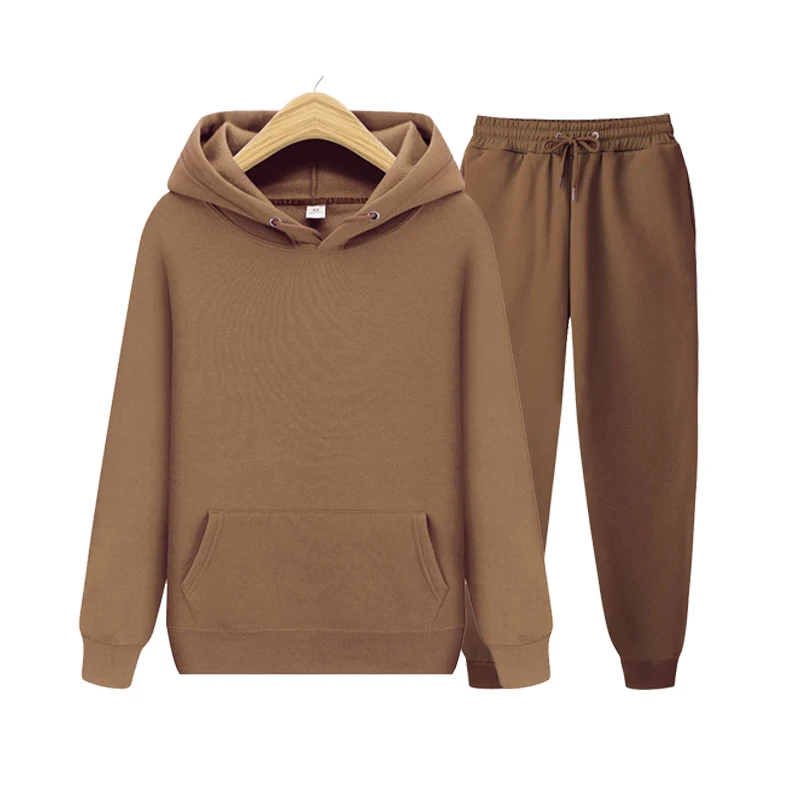 

OEM custom logo heavy fabric good quality Men Women Hoodies Pants Top and Pants Sweatsuit for Unisex 2piece Set Joggers Sui, Customized color