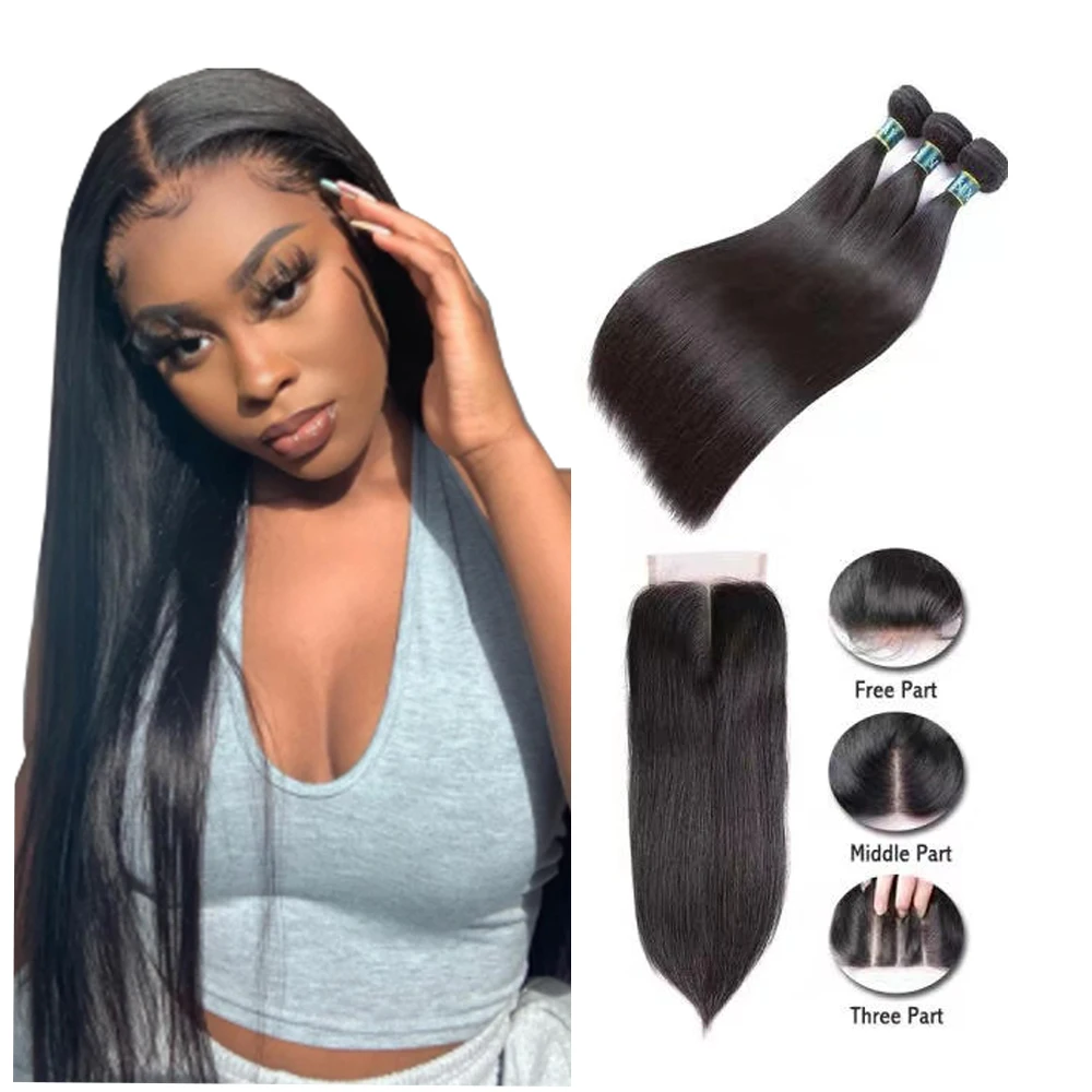 

Wholesale Cheap 10A Brazilian Virgin Remy Straight Hair Bundles With 13x4 Lace Frontal Cuticle Aligned Raw Virgin Hair Bundles