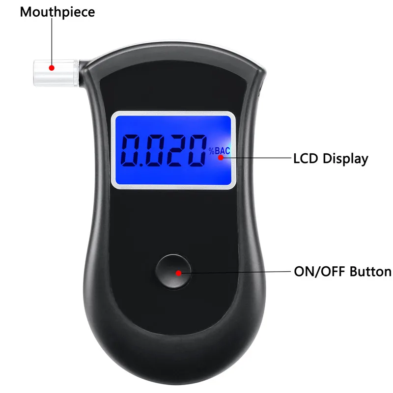 뜨거운 판매 디지털 Lcd 알코올 테스터 Lifesaver Fda Breathalyser 휴대용 도로 안전 Buy Fda