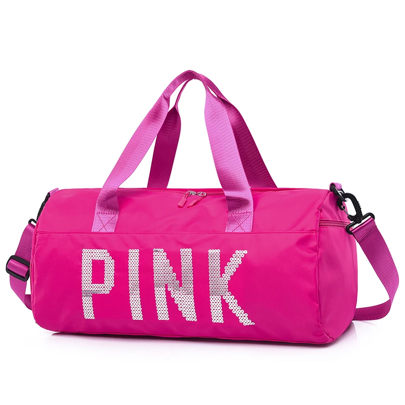 

PINK Wet And Dry Separation Duffle Bags Gym Women Waterproof Sports Travel Bag