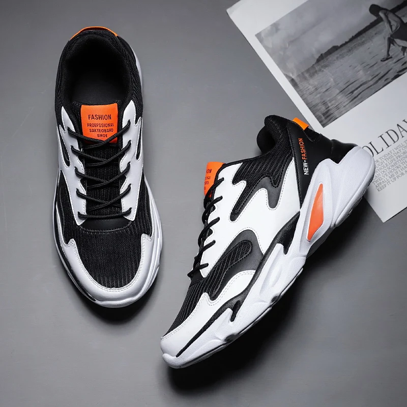 Jinjiang factory wholesale mesh upper breathable super light sneakers for men sports shoes tennis shoes men