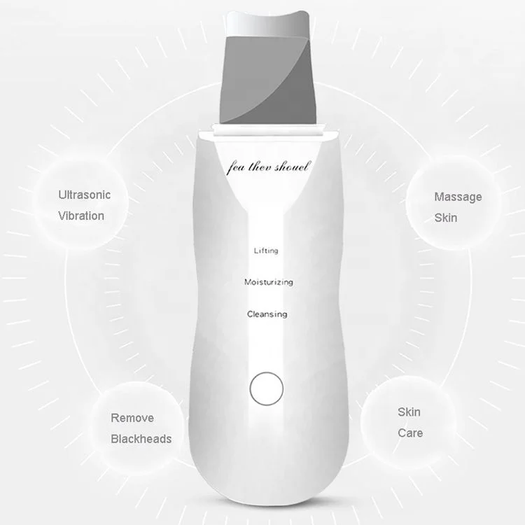 

Handheld Electric Ultrasonic Face Skin Scrubber Face Cleaner CPJ-01, White/black