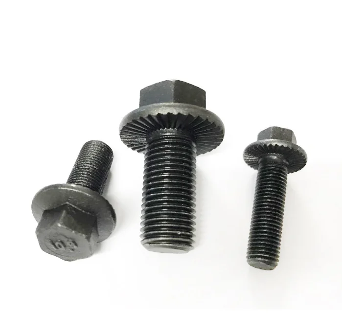 
m3 m6m16 grade 8.8 10.9 full thread black oxide hex flange head bolts 