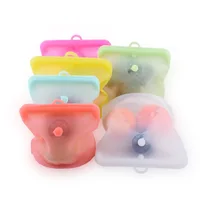 

2019 newest reusable silicone food storage bag with no stick sac silicone