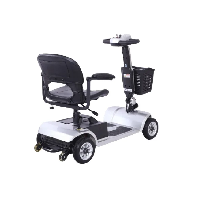 

4 Wheels 250W 24V 12Ah USA Stock Free Shipping New Design Electric Mobility Scooter for Elderly Travel Handy Folding, Black
