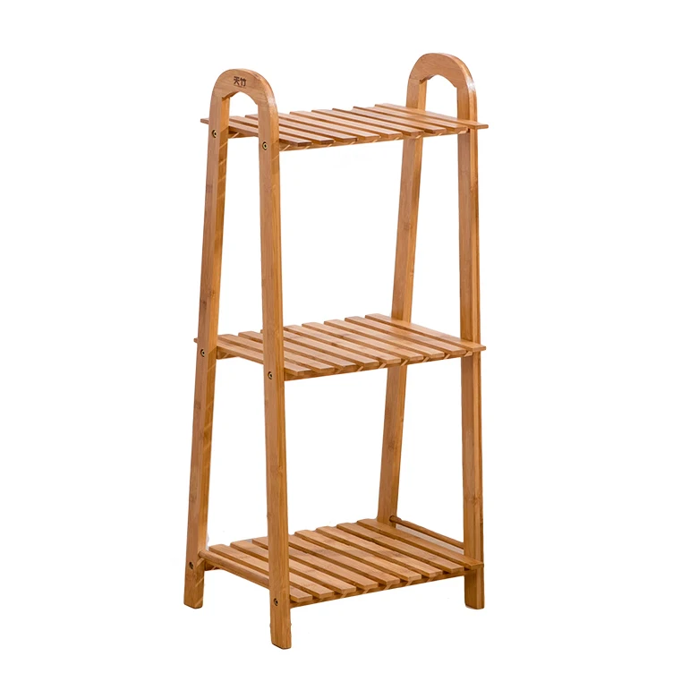 
Natural Bamboo wooden Flower shelf Floor Multilayer Rural style 