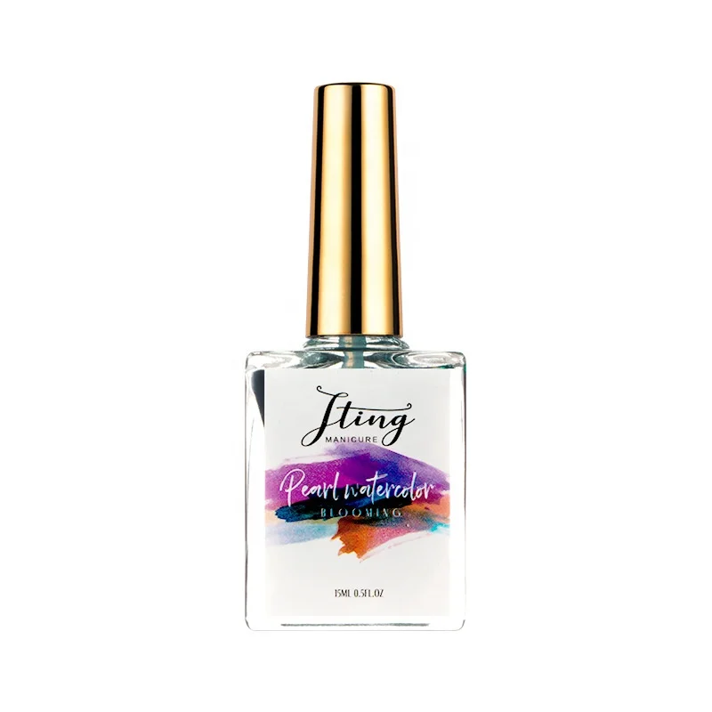 

OEM nail polish powder blooming liquid marble pattern gradient ink bubble nail smoke pearlescent water blooming nail polish