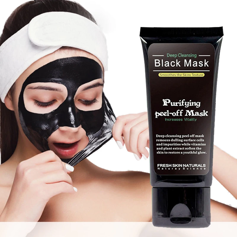 

Korea face sheet mask beauty pore acne blackhead remover herbal black bamboo charcoal peel off mask