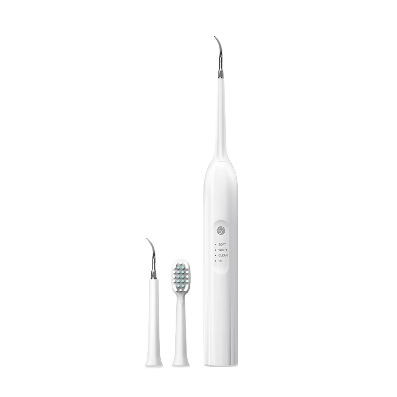 

PSB ultrasonic sonic calculus dental scaler tartar remover electric plaque remover kit for teeth, White.customized