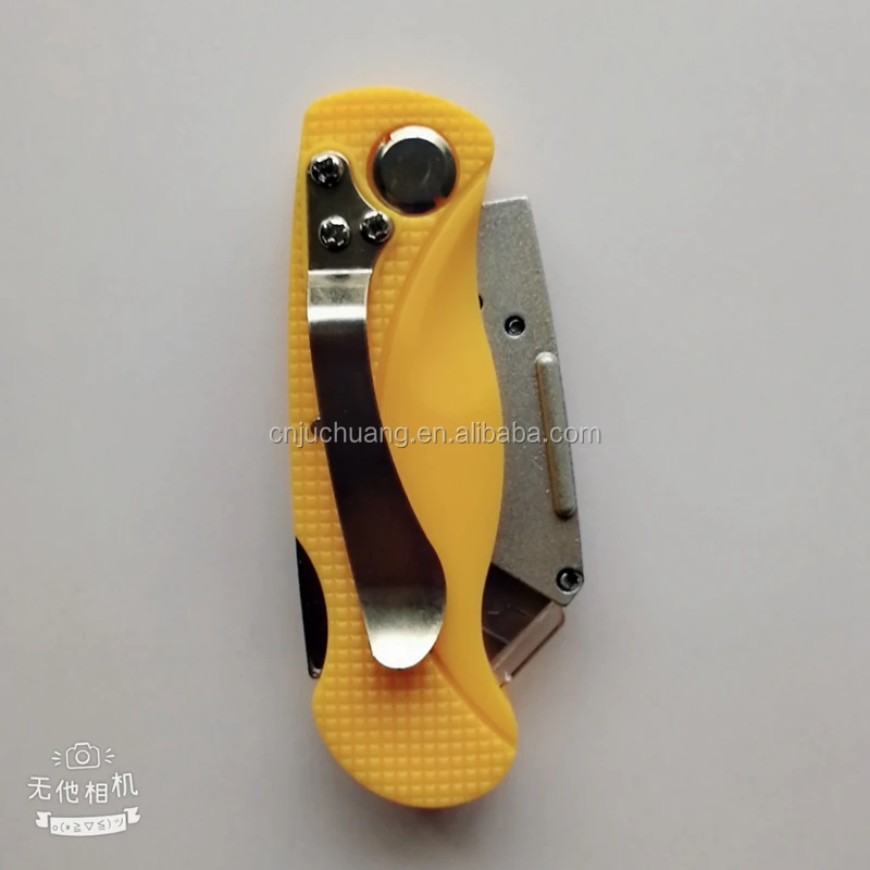 Lock Back Plastic Handle Folding Utility Knife With Belt Clip Buy