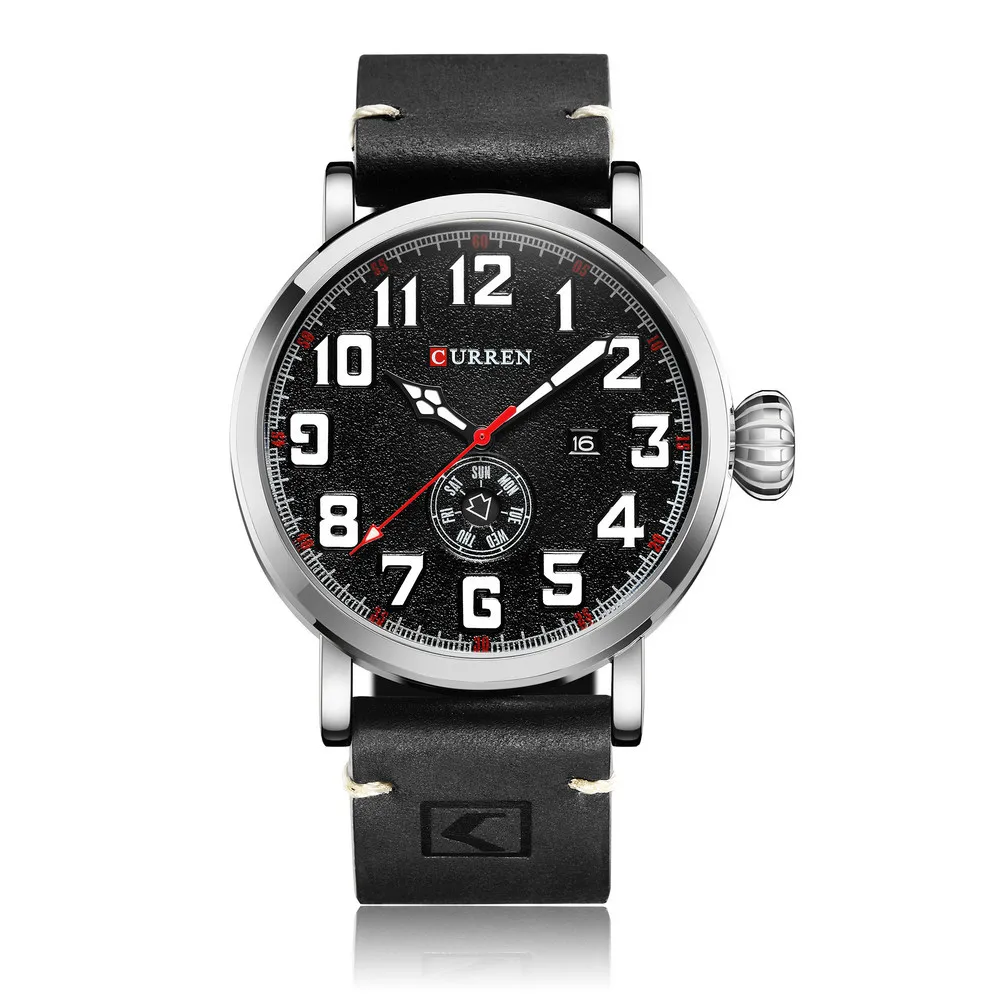 

New Fashion CURREN Brand Men New Design Quartz Wristwatches Outdoor Sports Japan Movement Calendar Leather Band Watches Relojes