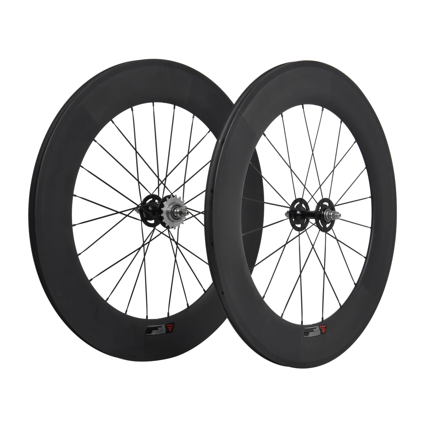 

Strong & Lightweight Carbon Fiber Fixed Gear Track Bike Wheelset 88mm Depth x 25mm Width Tubeless Ready Wheels