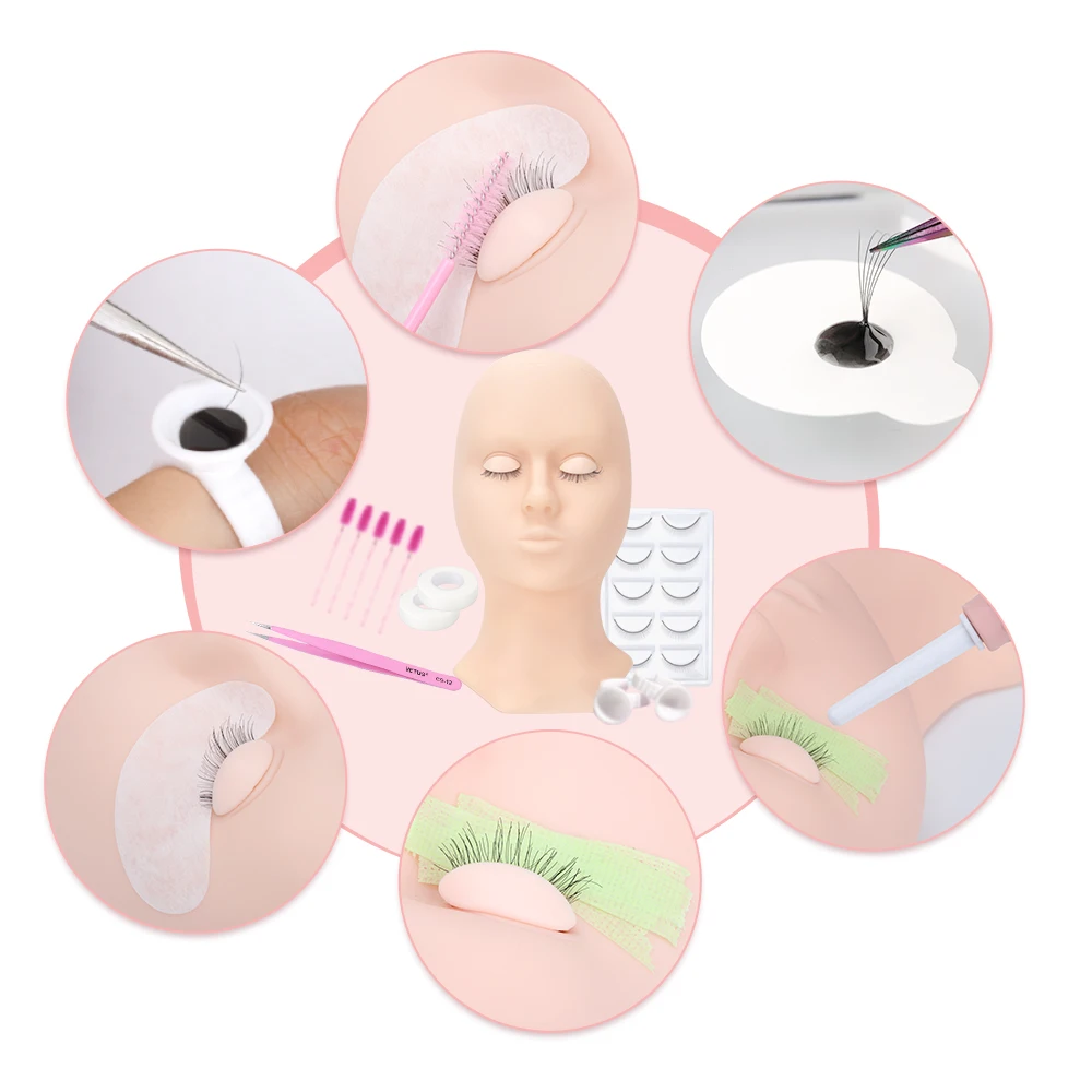 

SP Eyelash Extension Training Kit Practice Exercise Set Eyelash Extension Kit for Beginners Lash Extension Kit Supplies