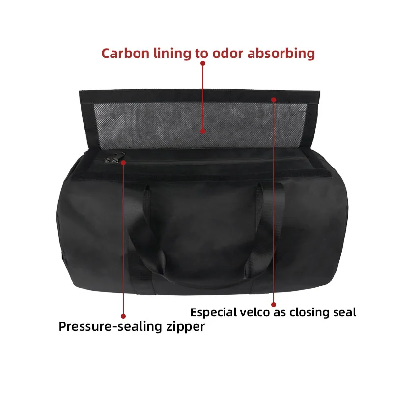 Large Backpack With Carbon Lining 100 Odor Proof Duffel Bag Storage