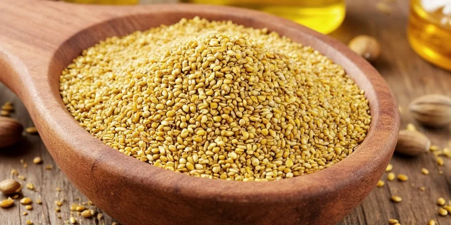 Mustard seeds tempering in hot oil