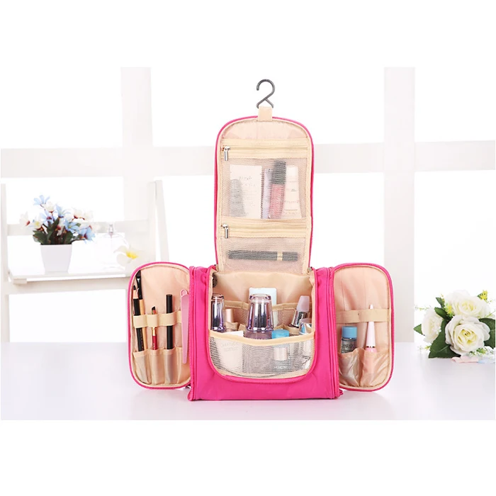 

High-end hanging travel cosmetic bag unisex hygiene bag bathroom and shower storage bag with elastic band fashion ladies, 7color