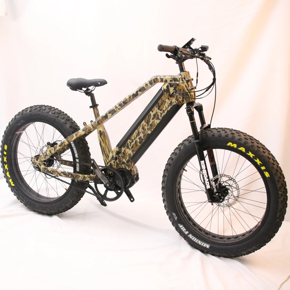 

2020 mid drive electric bike/bicycle, battery ebike 8fun bafang mid motor M620 fat tire bosch electric bike 1000W, Black/sand yellow
