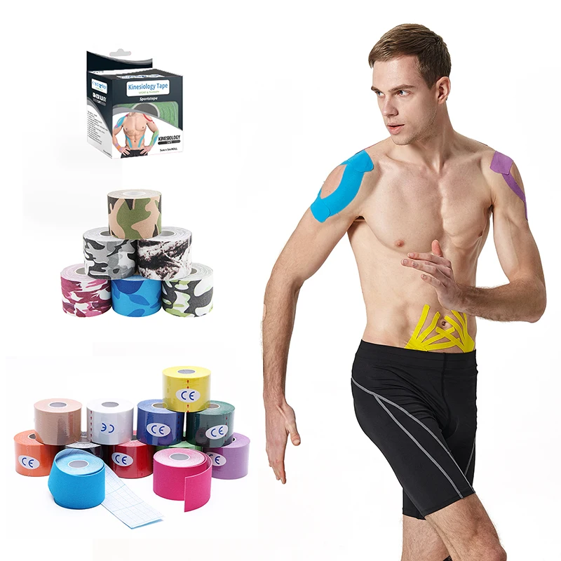 

sports safety therapy elastic cotton 5cm x 5m muscle physiotherapy orthopedics support cotton kinesiology sports tape