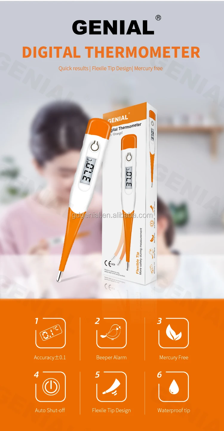 Genial Thermometre Oral Numerique Sans Mercure Sans Danger Pour Bebe Enfants Embout Flexible Buy Thermometre Oral Numerique Lecture Rapide Thermometre Fievre Thermometre D Essai Product On Alibaba Com