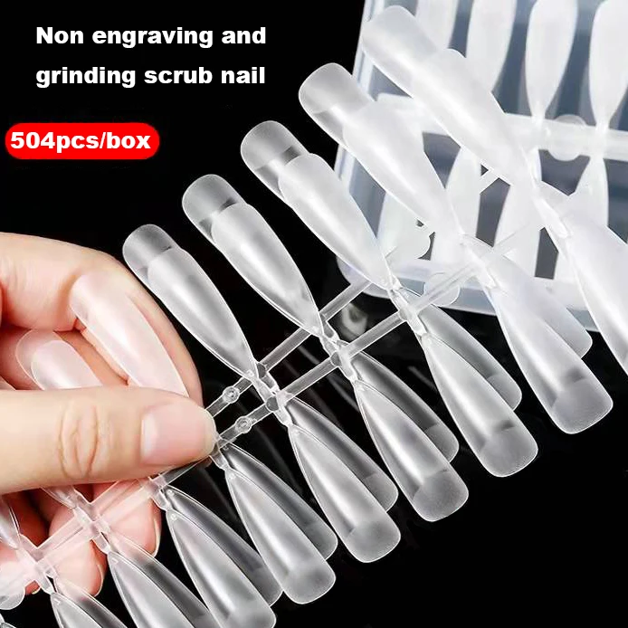 

2022 Wholesale 600pcs/bag Nails Clear/Natural False Artificial Fingernails new French long Stiletto Nail Tips, Transparent or frosted