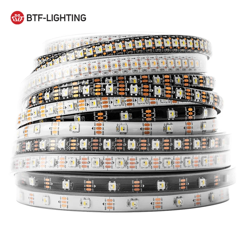 btf lighting sk6812 rgbw 4 in 1 1m 5m 30 60 144leds per meter cw ww nw individually addressable led strip