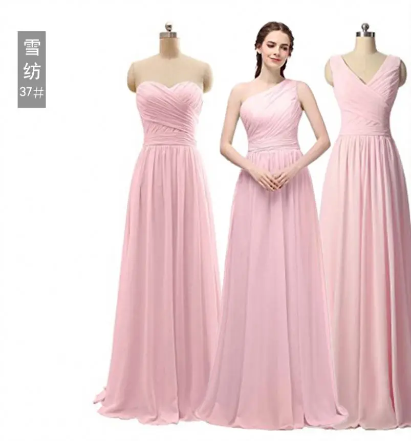 

Wholesale 2020 Long Cheap Mint Green Bridesmaid Dresses Under 50 Floor Length Chiffon A-Line Vestido