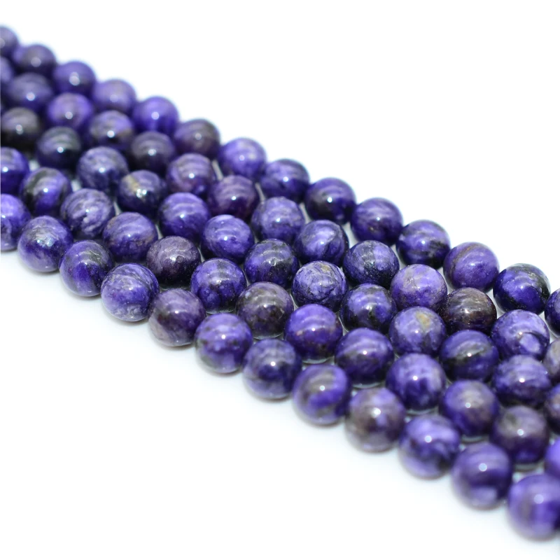 

Trade Insurance 6/8/10mm Competitive Price Dyed Charoite Loose Beads