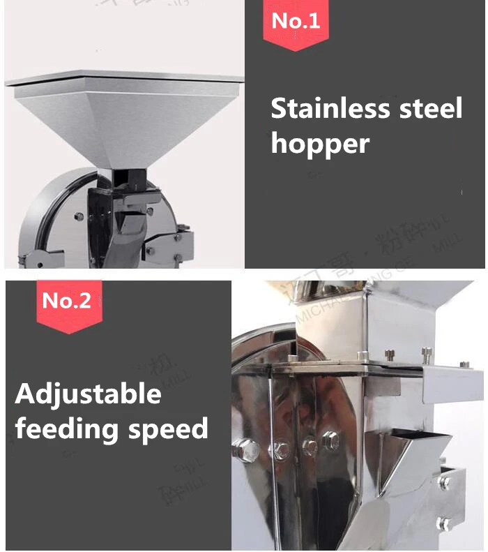 Electric Drive Peas Lentils Grinder Flour Machine Mill For Grinding