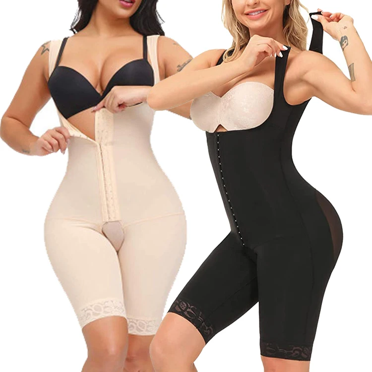 

Private Label Compression Butt Lifter Plus Size Bodyshapers for Women Tummy Control Full Body Shapewear Fajas Colombiana, Beige black