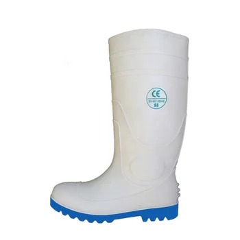 white rubber boots steel toe