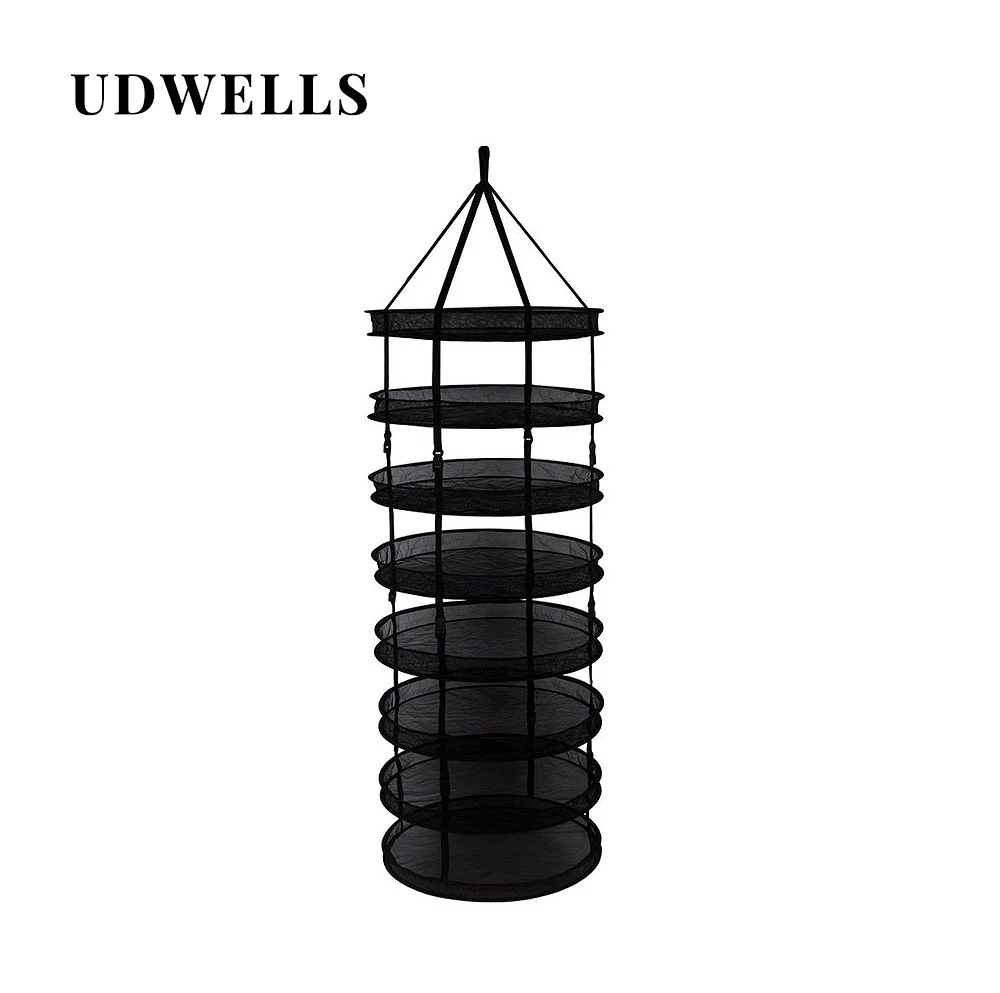 

UDWELLS 4 6 8 Layer Plant Fish Fruit Hanging Drying Net Herb Rack, Multi color
