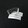 High Quality Sew on Custom Made Own Name Logo End Fold Satin Machine Woven Neck Labels for Clothes
