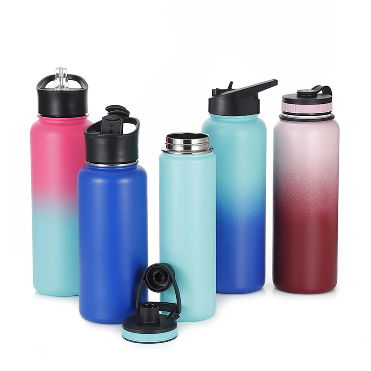 

Everich 32oz Gradient Color Leak-proof Double Walled Vacuum Flask Stainless Steel Water Bottle With Custom Logo, Patone color