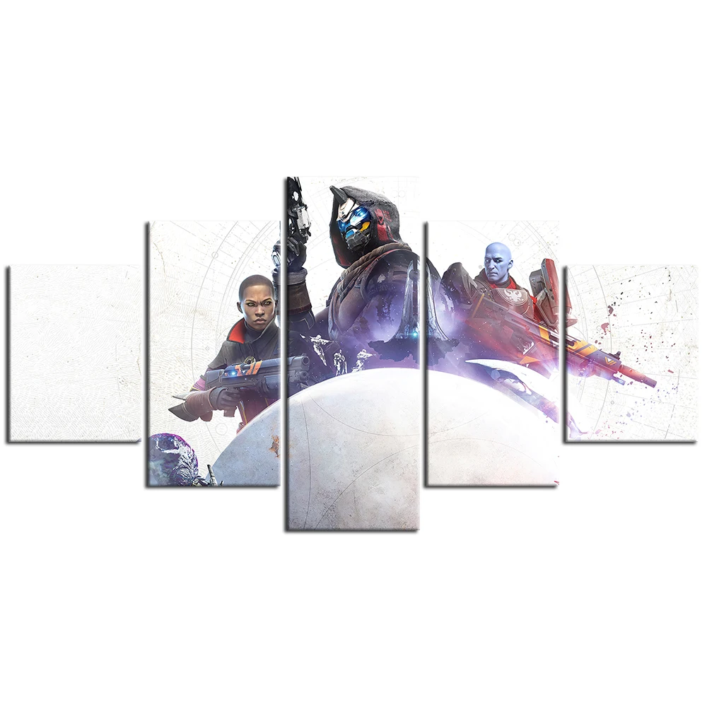5 Pieces Destiny 2 Game Poster Oil Painting Canvas Art Wall Decor Hd Print Wallpaper Murals Home Decor Wall Stickers Buy Game Poster,Destiny 2,Canvas Painting Product on