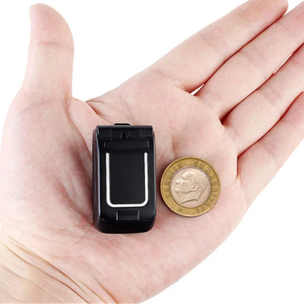 

LONG-CZ J9 0.66" Handsfree Micro sim attracted special unlocked finger size GSM Flip smallest Mini flip pocket phone