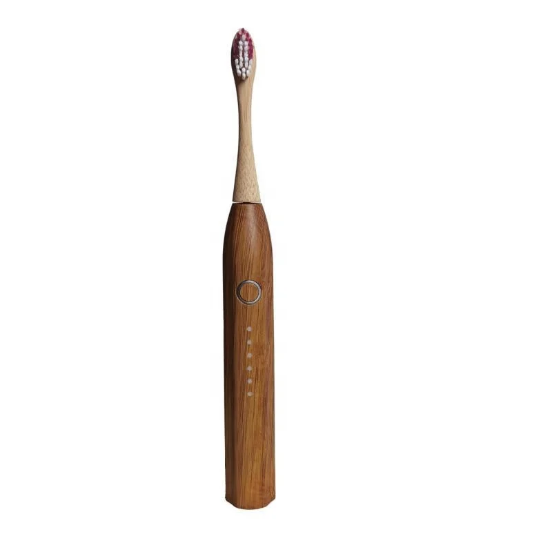 

Eco-friendly friendly Electric bamboo toothbrush charcoal-injected bristle biodegradable organic natural bamboo toothbrush, Handle with natural color, bristles with cusotmized color