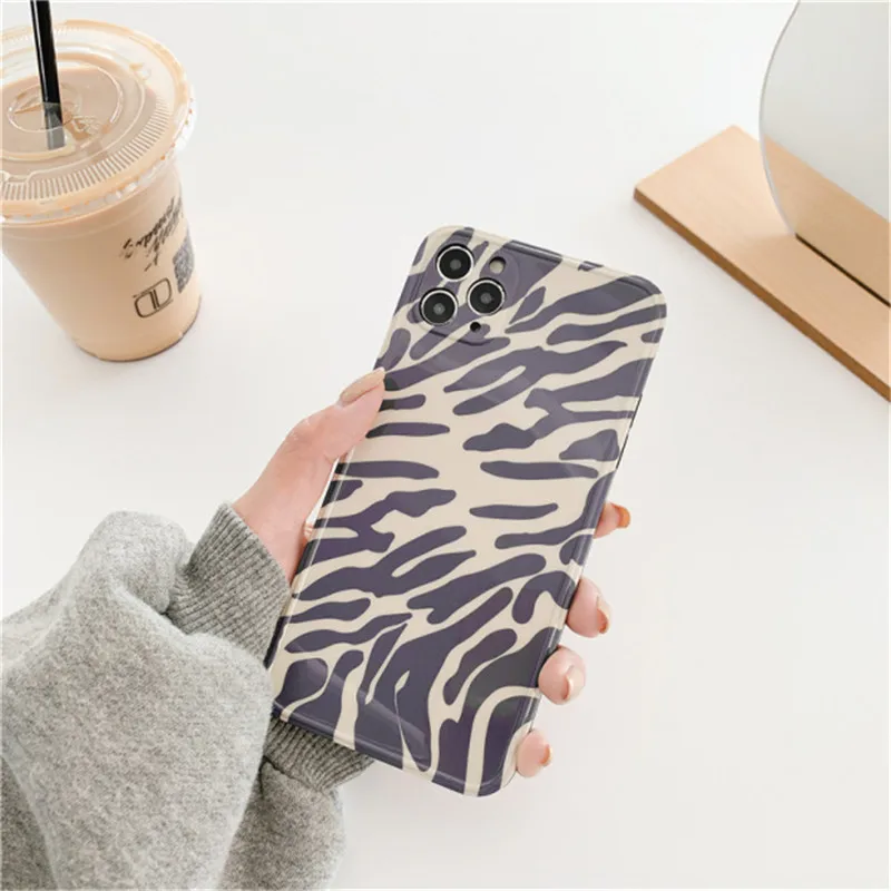 

Zebra Print Phone Cover Shockproof High quality Phone Case for iPhone 12 Pro