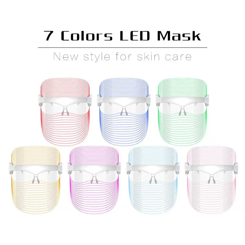 

Amazon buy new rechargeable 3 7 color photon latest light therapy transparent wireless face beauty led facial mask