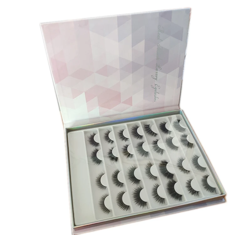 

custom eyelash book case lashes3d wholesale vendor 25mm custom lash box, Natural black