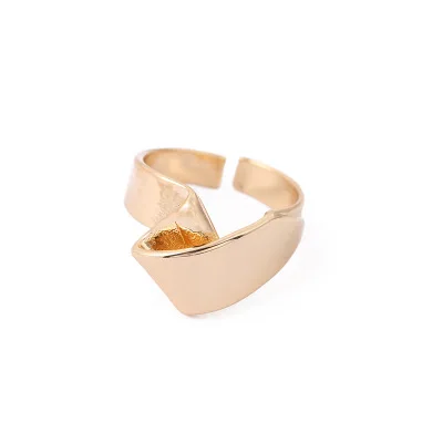 

Light Luxury Metal Circle Rings Personality Irregular Customized  Open Rings, Sliver,gold
