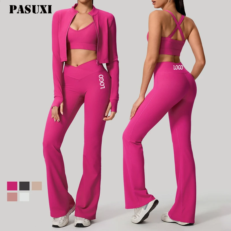 PASUXI Seamless Activewear Set Wholesale Fitness Yoga Wear 2PCS Seamless Workout Women Gym Sets