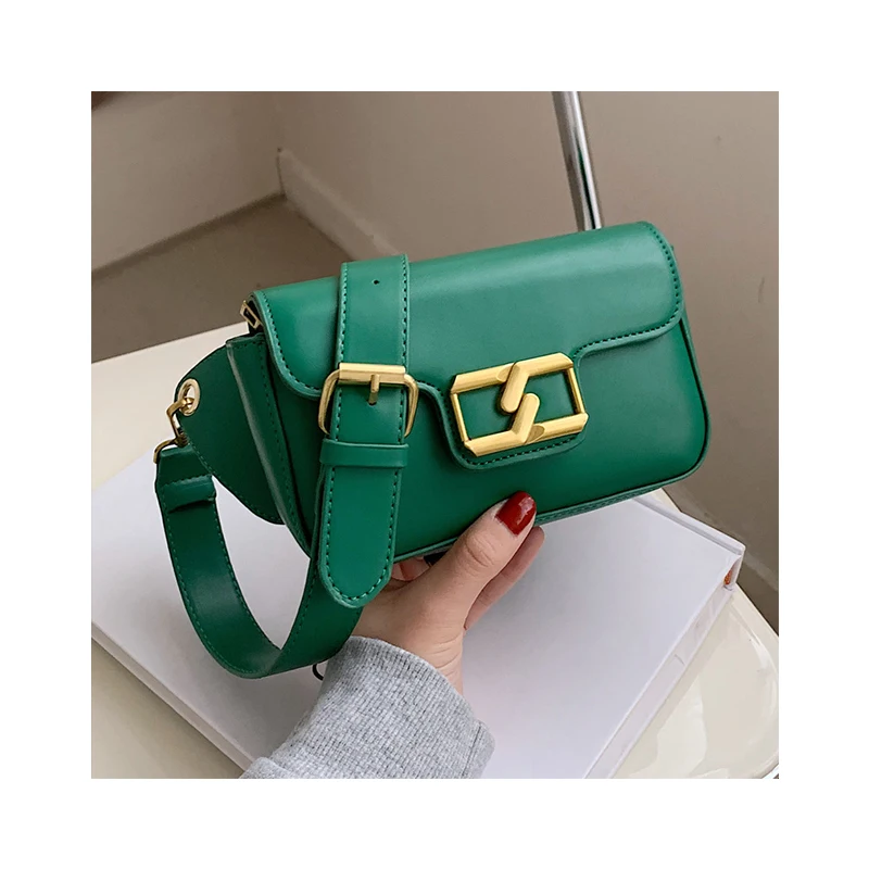 

Fashion Women Chest Bag Bolsa New Ins Dumpling Sac Metal Lock PU Leather Purse Solid Black Belt Bags For Girls Mini Casual Bags