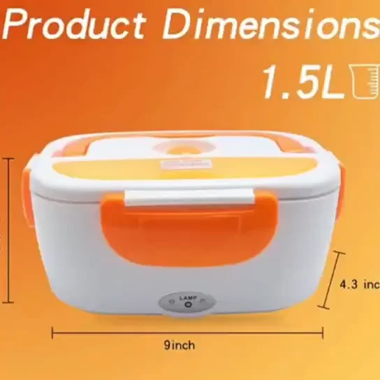Plastic Portable Food Warmer Electric Tiffin Lunch Box 110/220v