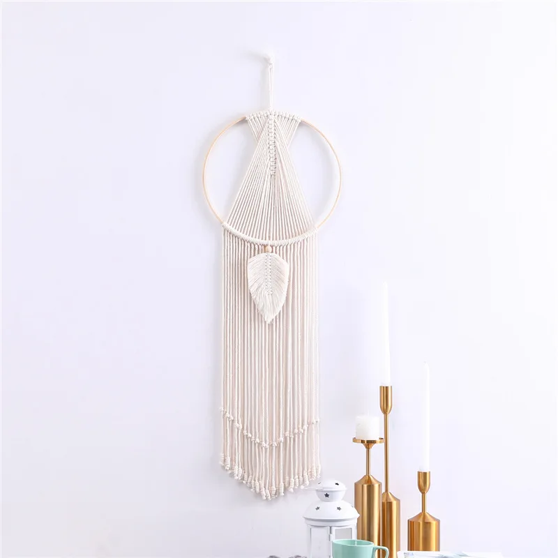 

Macrame Wall Hanging Dream Catcher Tapestry Boho Home Decor for Nursery,Door Room,Apartment,Wedding Decoration, Picture show or customized color