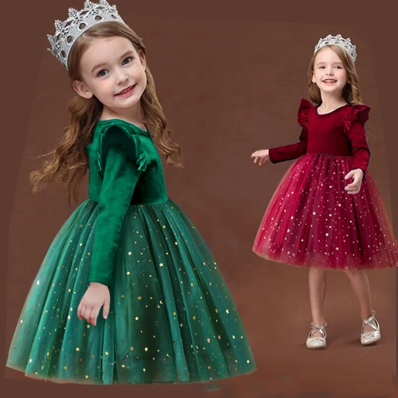 

American christmas dresses for girs green girls Christmas dresses casual felicity Tulle TUTU red baby dress for girls Christmas