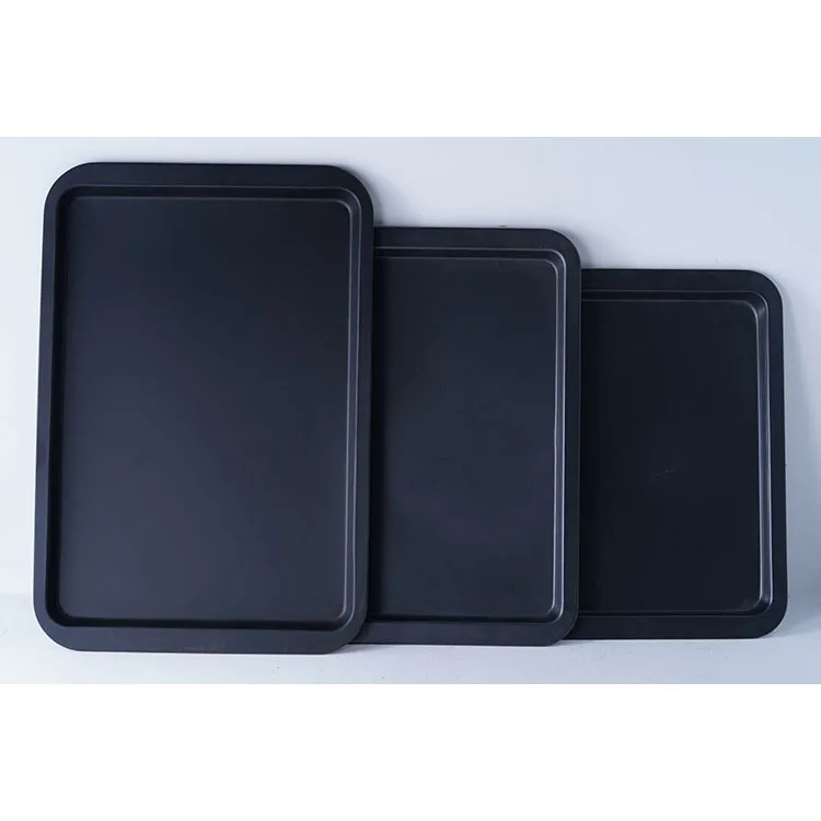 

Accept custom logo multiple sizes black rectangular universal carbon steel bakeware set nonstick roasting tin oven baking trays, Customized color